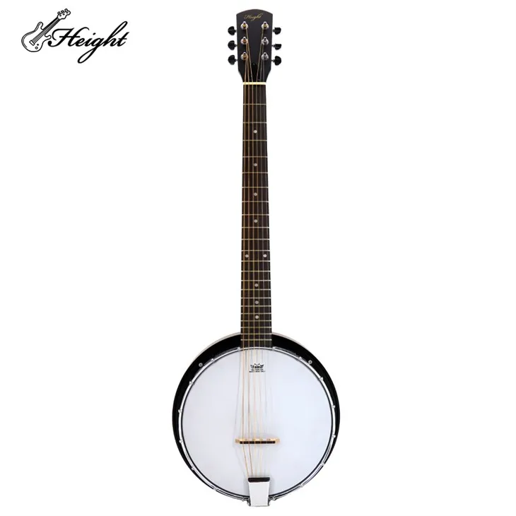 HTBJ6-16 6 String Drum Skin Sapele Banjo